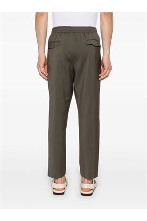 Green virgin-wool tapered-leg trousers LOW BRAND | L1PSS256851M101